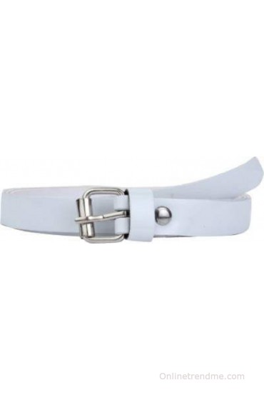 Shining Girl Women White Synthetic Belt(White)